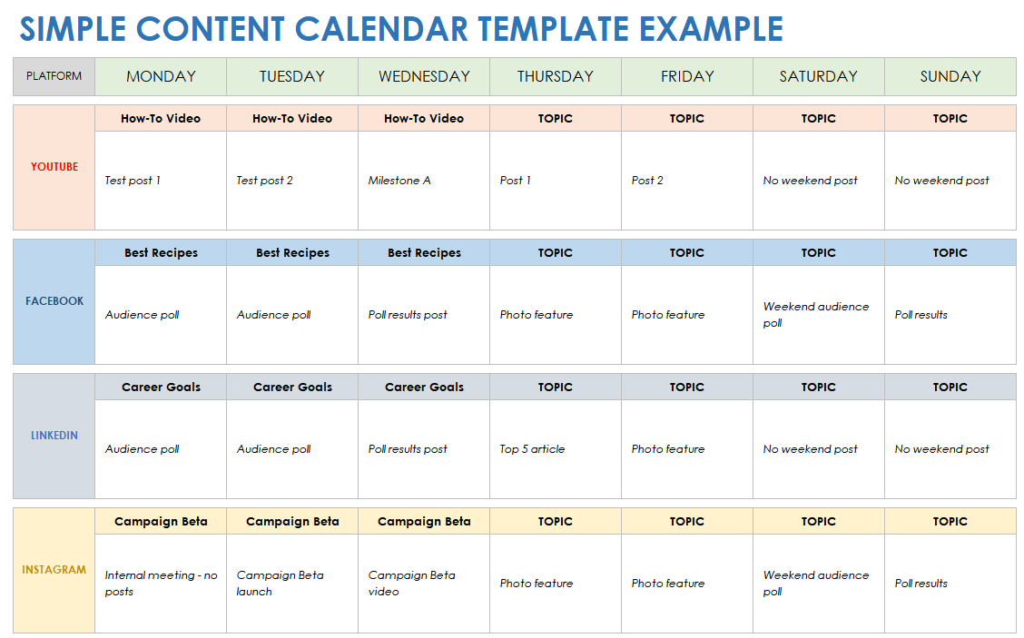 Creating a Content Calendar for Repurposed Video Content